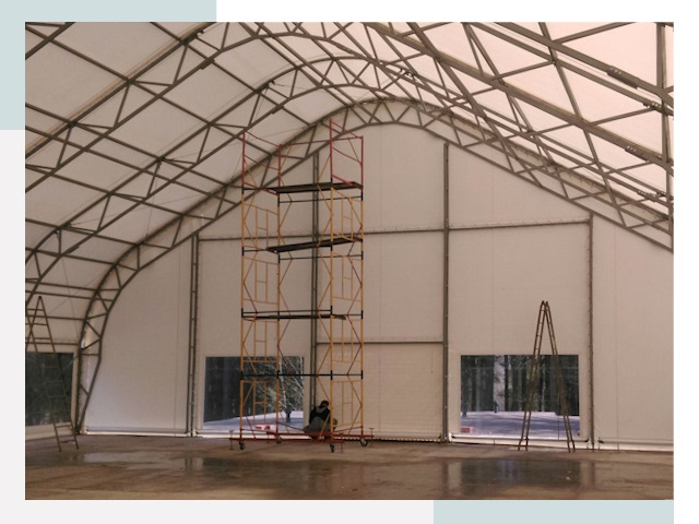 Шатровые ангары в Моршанске