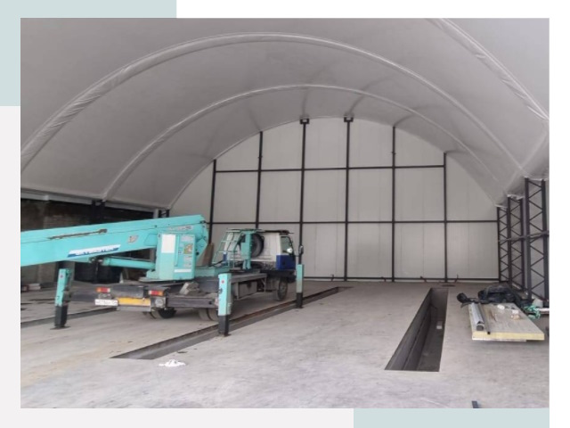 Внутреннее оснащение ангаров в Моршанске